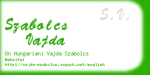 szabolcs vajda business card